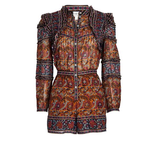 Sea Pants - Sea New York Rosita Border Long Sleeve Ruffle Mini Playsuit Jumpsuit Romper 4